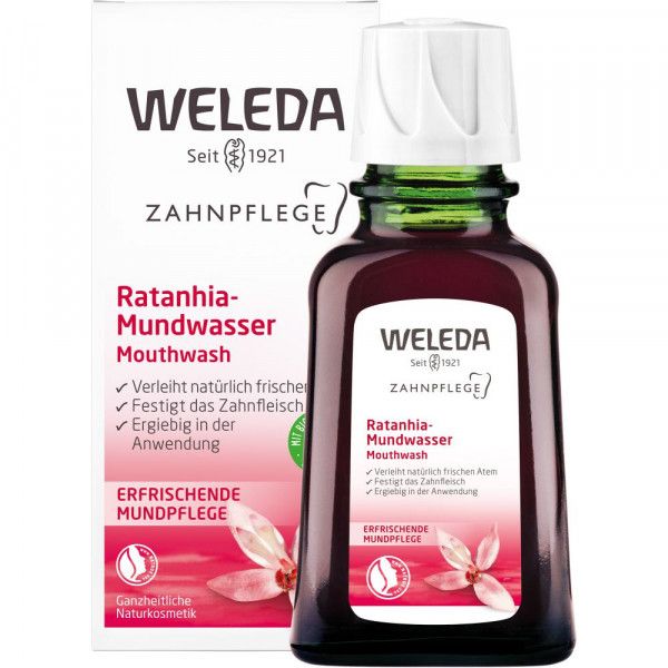bodyguardapotheke Weleda Ratanhia-Mundwasser - strafft das Zahnfleisch Fabrik Onlineshop