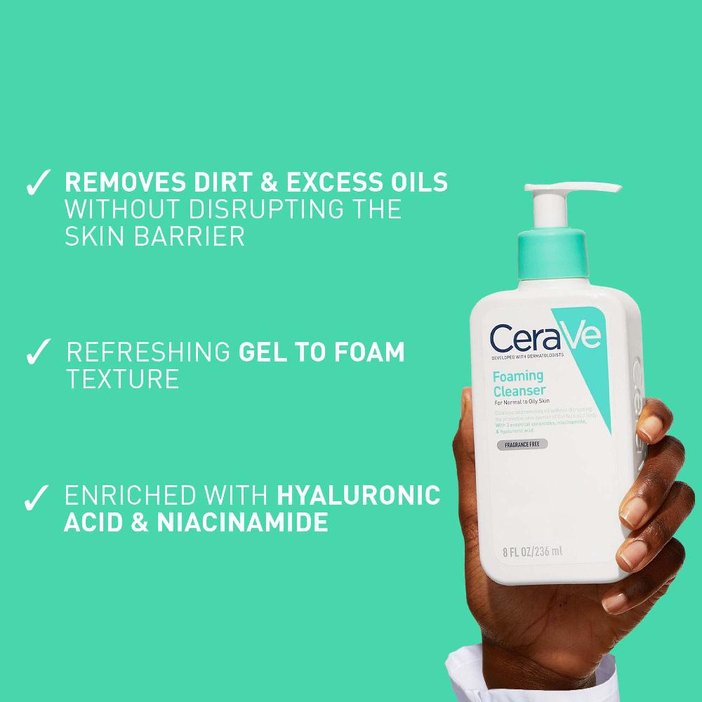 lookfantastic CeraVe Foaming Facial Cleanser 236 ml Zeitlich begrenztes Angebot