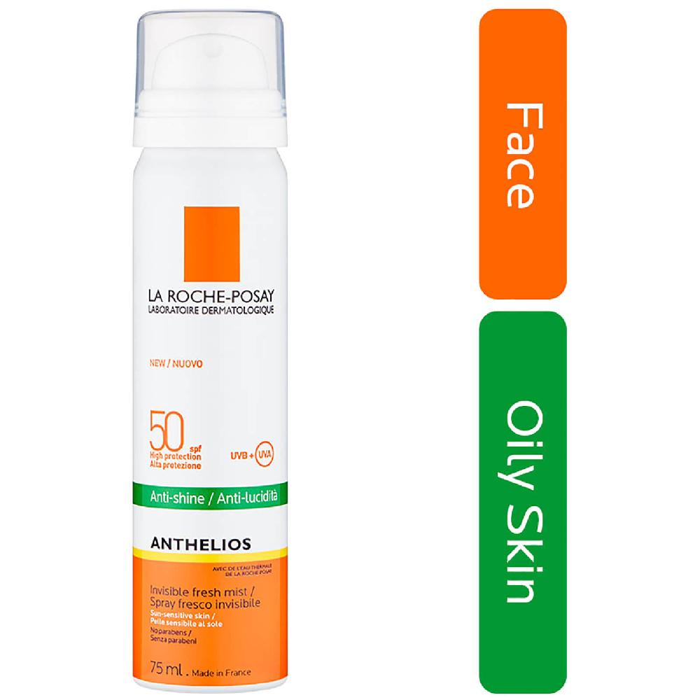 lookfantastic La Roche-Posay Anthelios Anti-Shine Unsichtbarer Sonnenschutz LSF 50+ Gesisichtsspray 75 ml Kauf eins, bekomm eins gratis