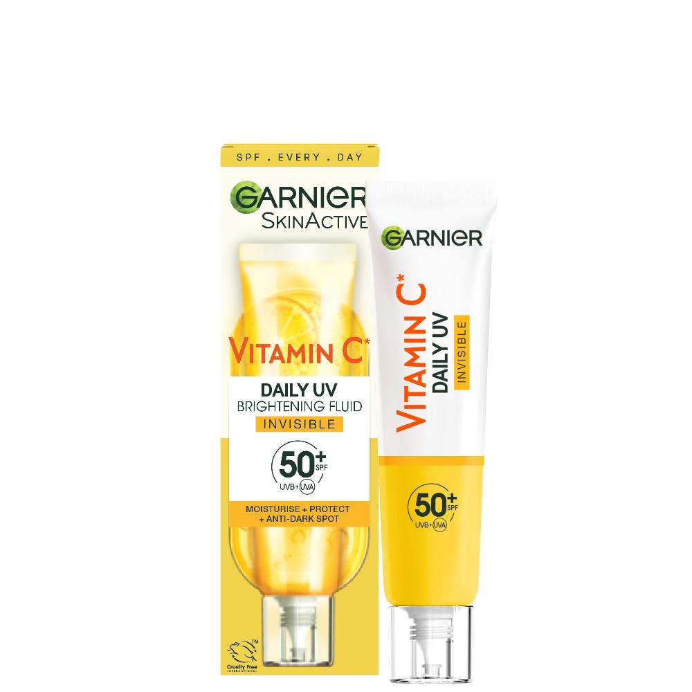lookfantastic Garnier Vitamin C Täglich UV Aufhellendes Fluid Unsichtbarer LSF 50+ 40 ml