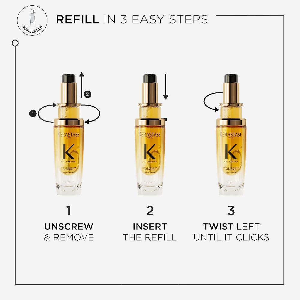lookfantastic Kérastase Elixir Ultime L'Huile Originale Haaröl 75 ml Nachfüllpackung Tiefpreis