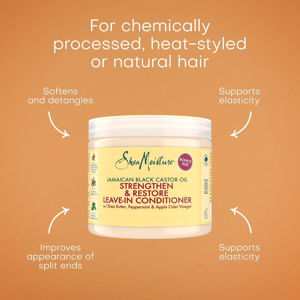 lookfantastic Shea Moisture Jamaican Black Castor Oil Strengthen Grow & Restore Leave-In Conditioner 454g Zeitbegrenzte Promotion