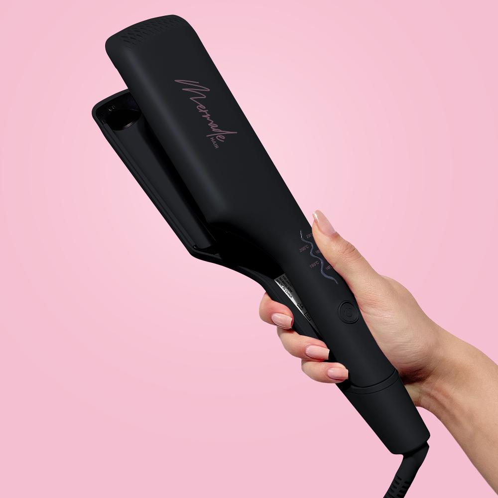 lookfantastic Mermade Hair Doppelwelleneisen - Schwarz Weihnachtsangebot