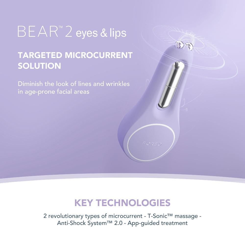 lookfantastic FOREO BEAR 2 Gerät zur Gesichtsstraffung für Augen und Lippen – Lavendel Saisonale Angebote