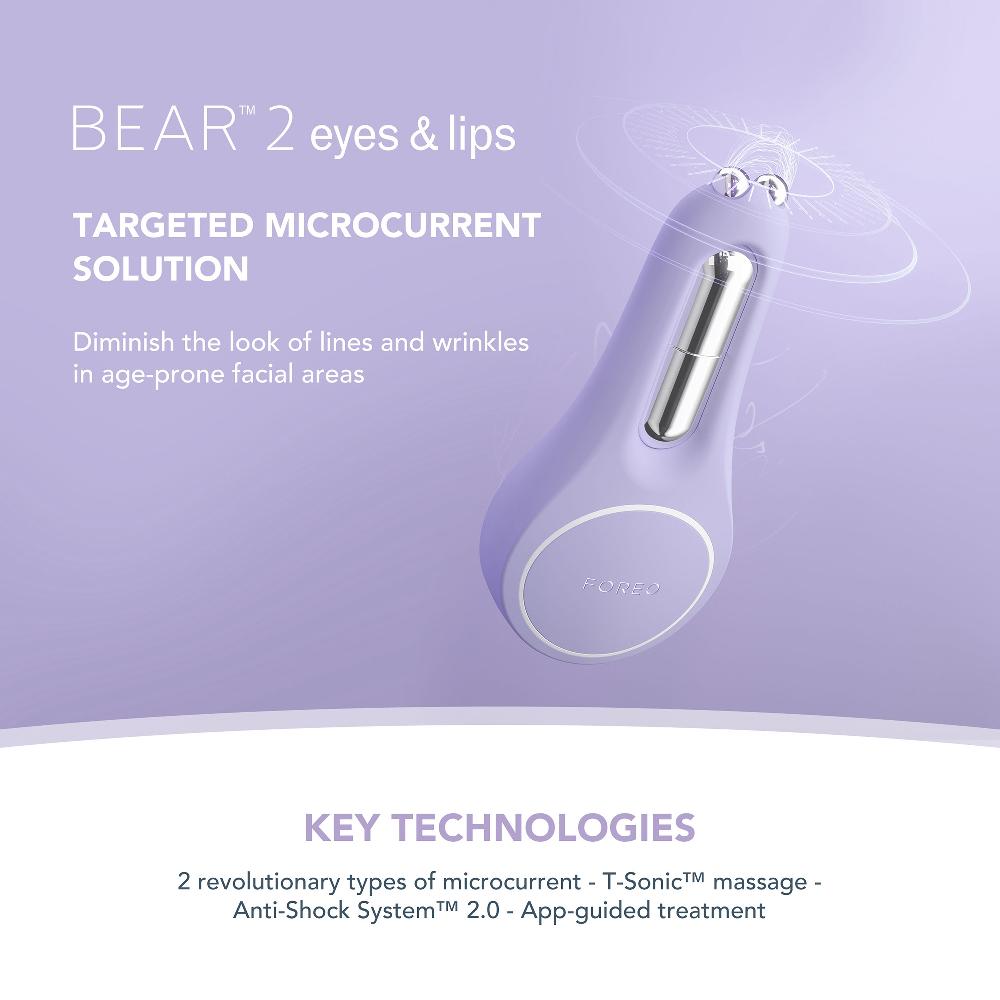 lookfantastic FOREO BEAR 2 Eyes and Lips Supercharged Set - Lavender Neueste Stile