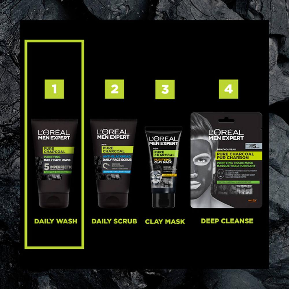 lookfantastic L'Oréal Paris Men Expert Pure Carbon Klärende Tägliche Gesichtsreinigung 100 ml Vatertagsangebot