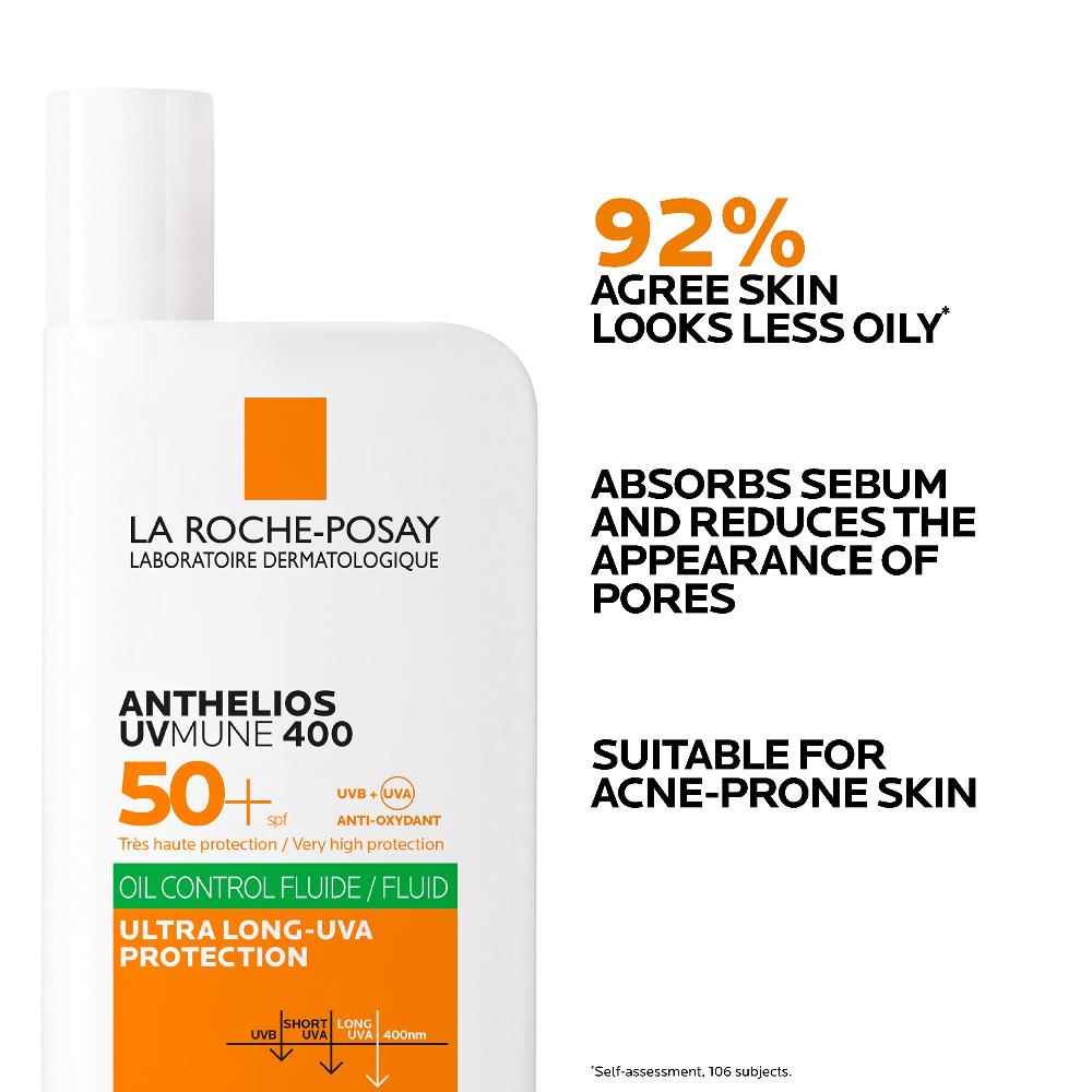 lookfantastic La Roche-Posay Anthelios Oil Control Fluid LSF 50+ für Fettige zu Unreinheiten Neigende Haut 50 ml Clearance-Verkauf