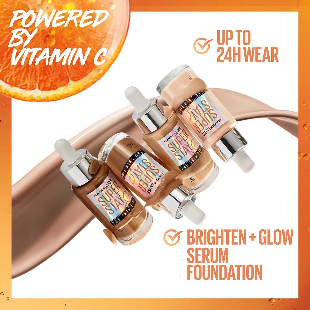 lookfantastic Maybelline Super Stay up to 24H Skin Tint Foundation + Vitamin C 30ml (Various Shades) Im Verkauf