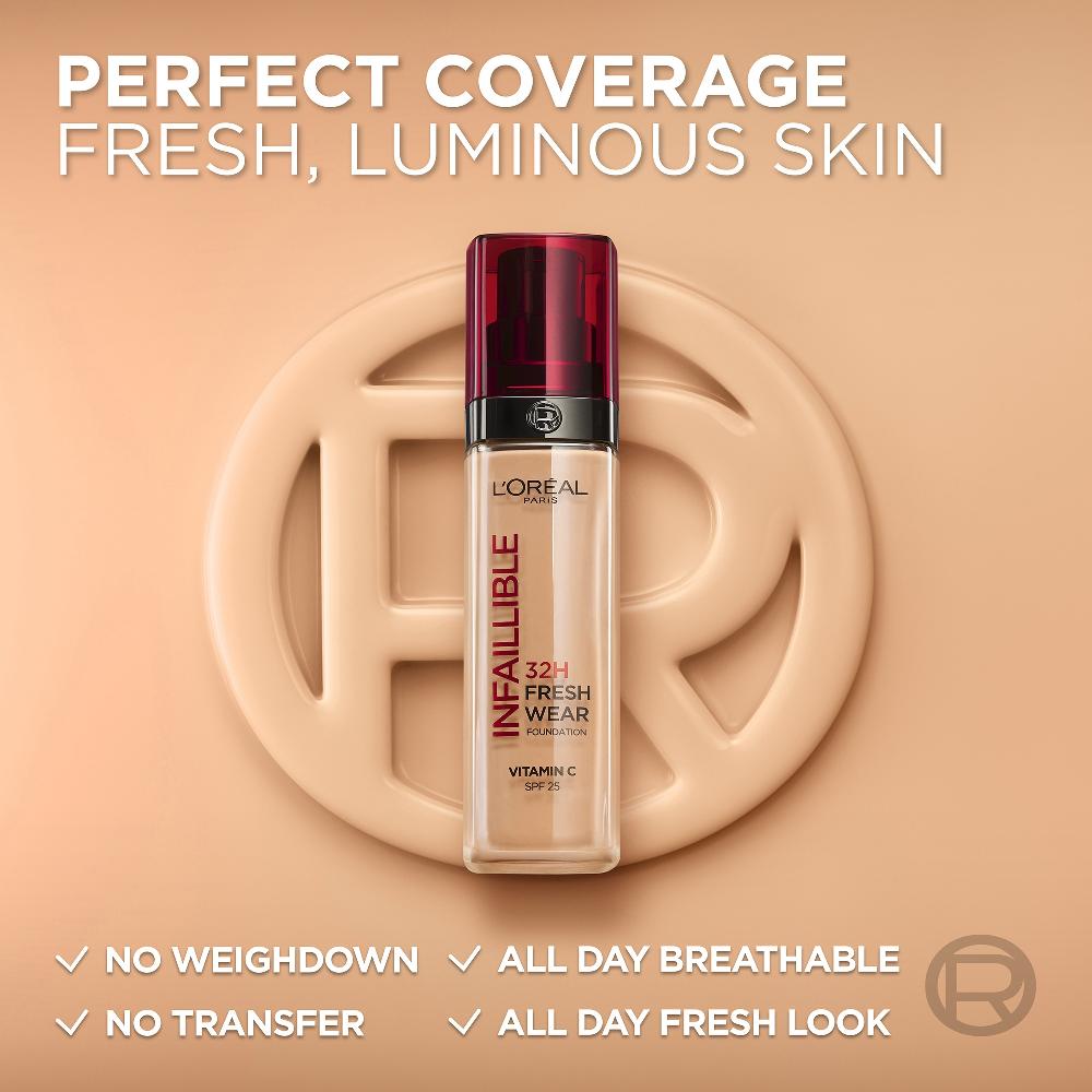 lookfantastic L'Oréal Paris Infallible 32-Stunden Freshwear Flüssigfoundation (Verschiedene Farbtöne) VIP-Rabatte