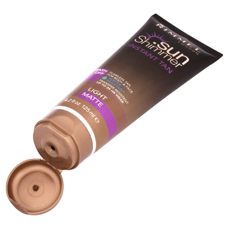 lookfantastic Rimmel Sunshimmer wasserresistent Wash Off Instant Tan - Matte (125 ml) im Angebot