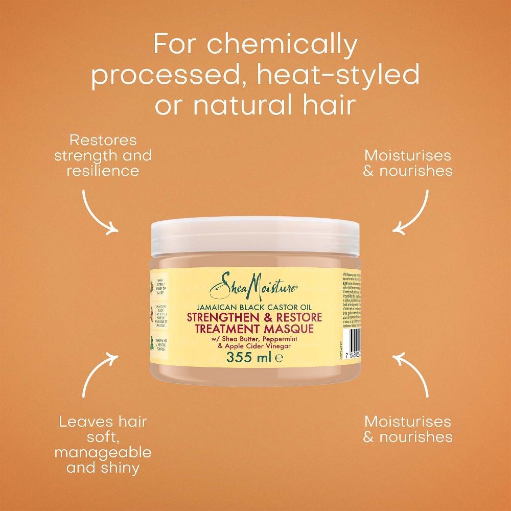 lookfantastic Shea Moisture Jamaican Black Castor Oil Strengthen Grow & Restore Treatment Masque 340g Angebote