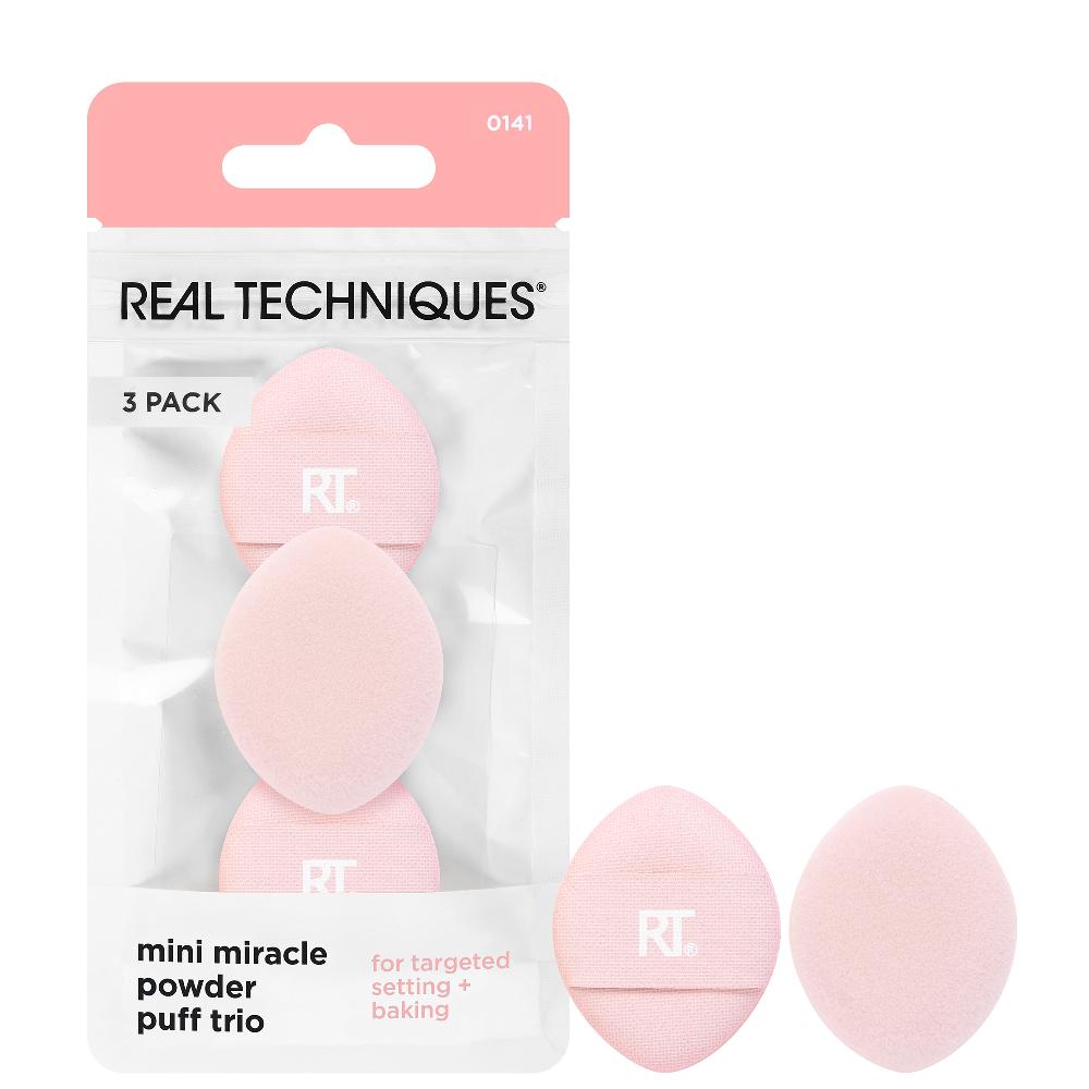 lookfantastic Real Techniques Mini Miracle Puderquasten-Trio Zeitlich begrenztes Angebot