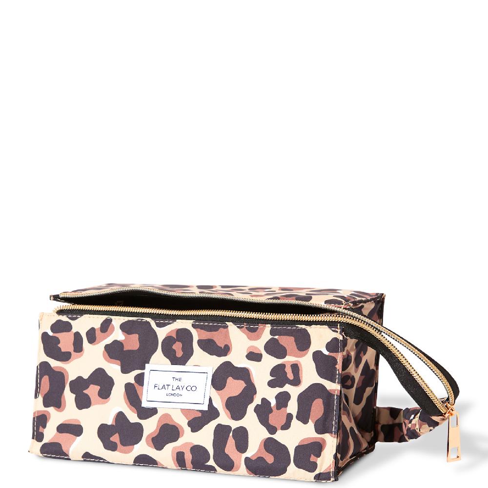 lookfantastic The Flat Lay Co. Open Flat Box Bag - Leopard Print Tiefpreis