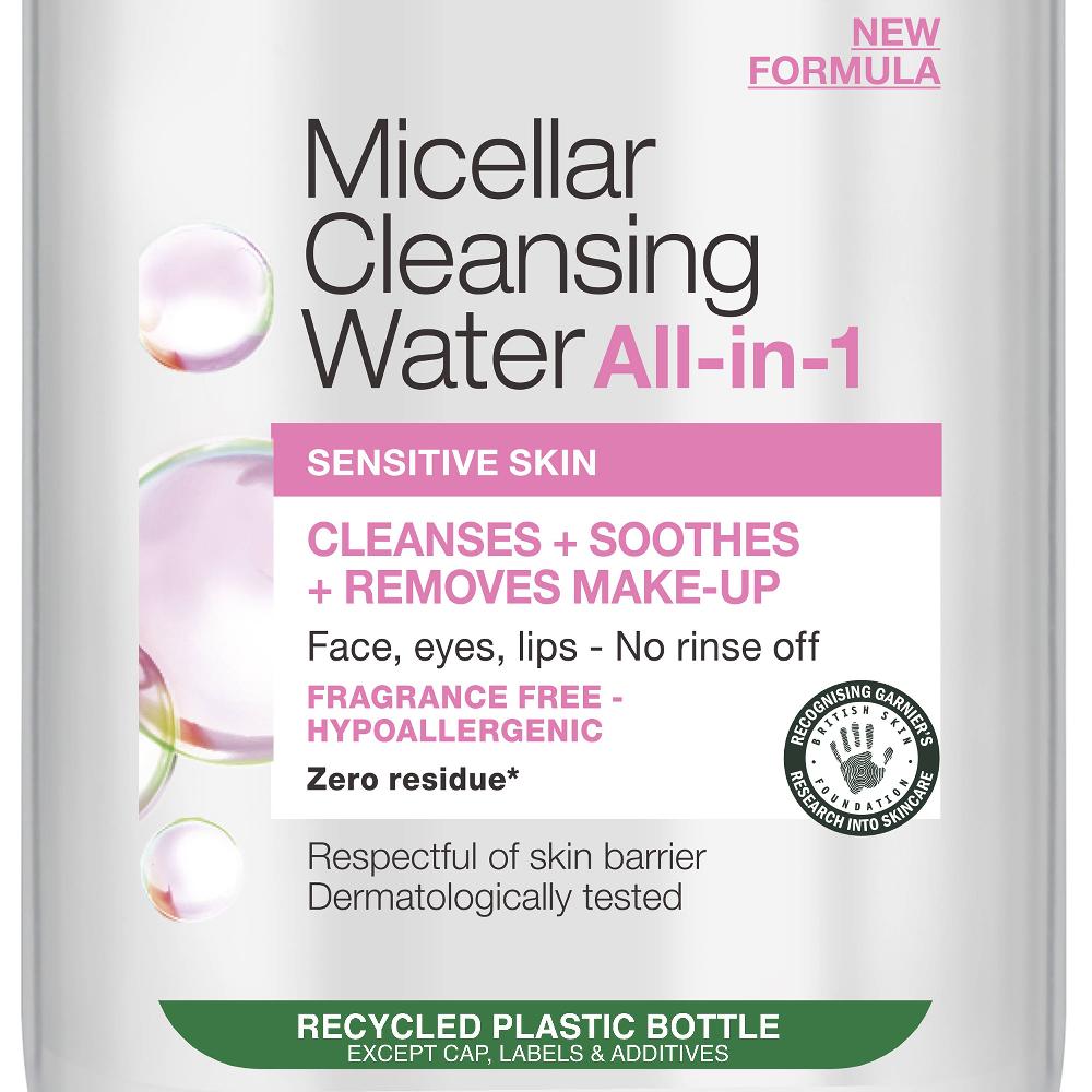 lookfantastic Garnier Mizellenwasser Gesichtsreinigung und Make-up-Entferner für Empfindliche Haut 700 ml zollfrei