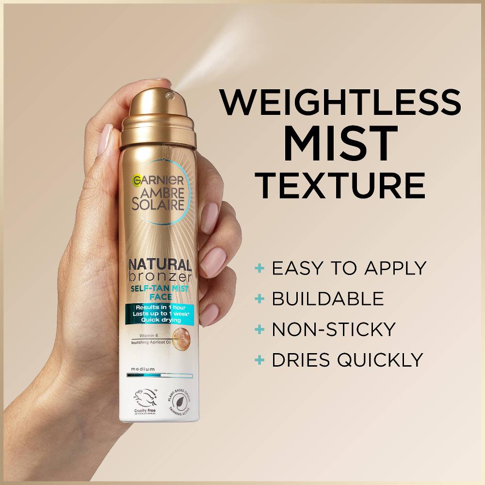 lookfantastic Garnier Ambre Solaire No Streaks Bronzer Face Mist Spray - Original (75ml) Angebote
