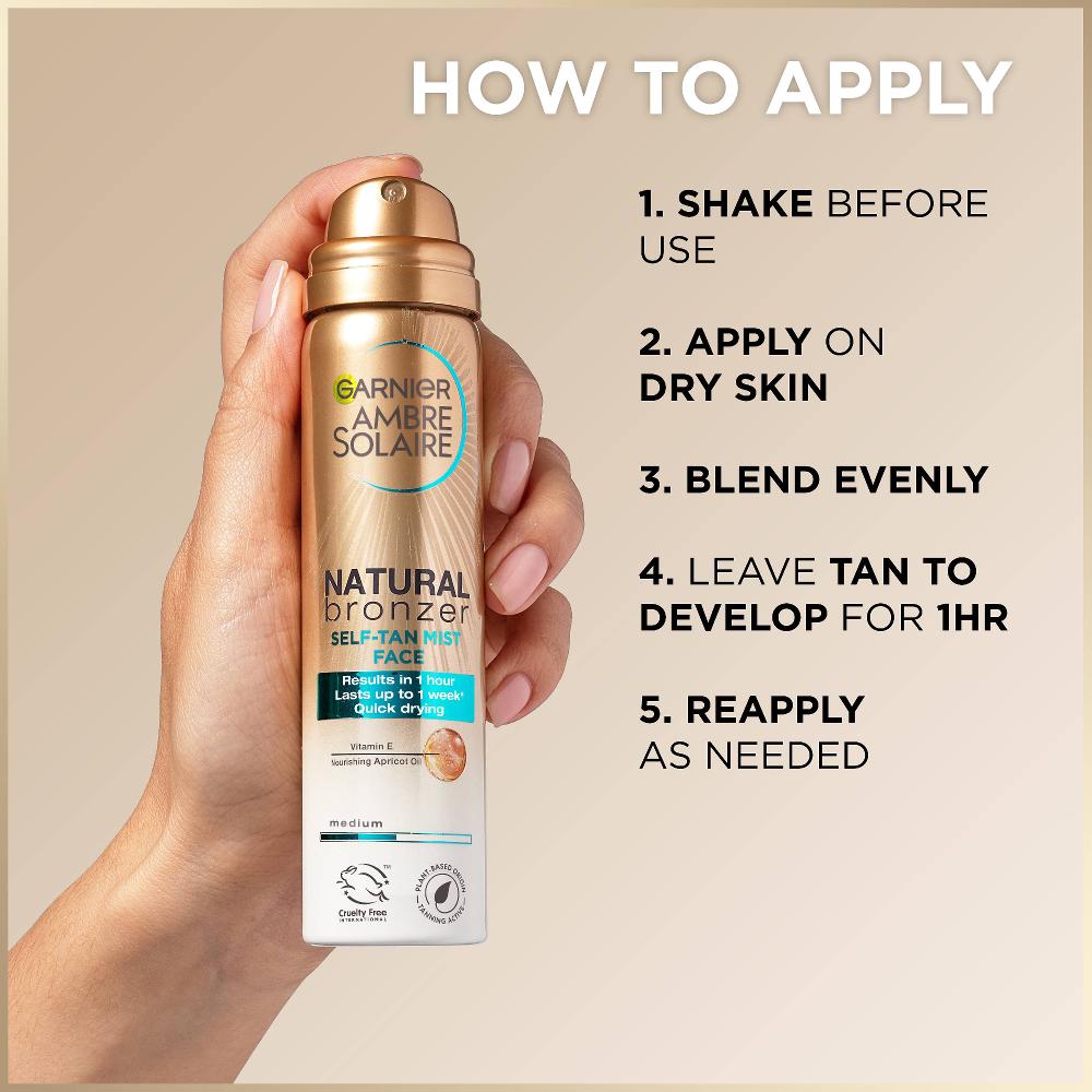 lookfantastic Garnier Ambre Solaire No Streaks Bronzer Face Mist Spray - Original (75ml) Angebote