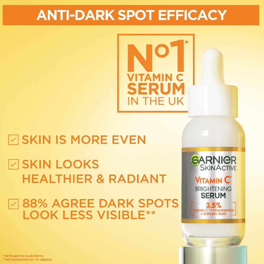 lookfantastic Garnier 3.5% Vitamin C Niacinamide Salicylic Acid Brightening and Anti Dark Spot Serum 30ml Zeitlich begrenztes Angebot