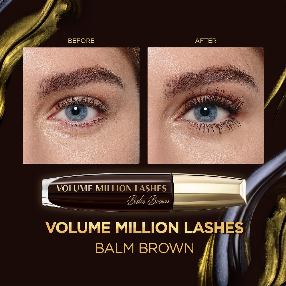 lookfantastic L'Oréal Paris Volume Million Wimpernbalsam Braune Volumengebende Mascara – Braun 57 g Bis zu 60% Rabatt