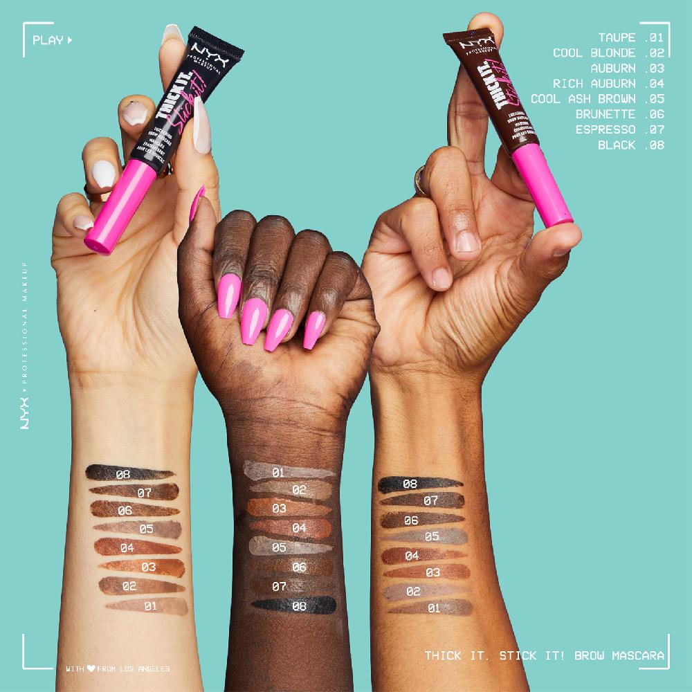 lookfantastic NYX Professional Makeup Thick It. Stick It Brow Mascara (Various Shades) Discount Store für neue Produkte