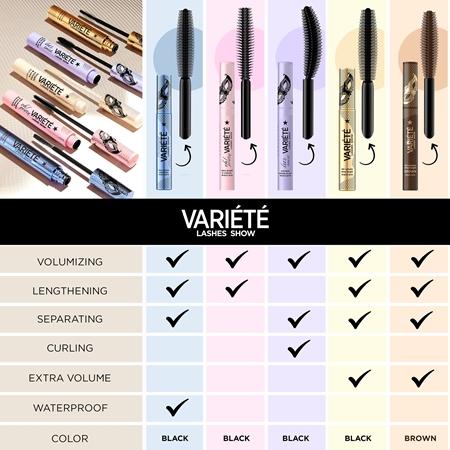 Eveline Cosmetics Eveline Cosmetics Variété Lashes Show Mascara für längere geschwungenere und vollere Wimpern Günstig kaufen
