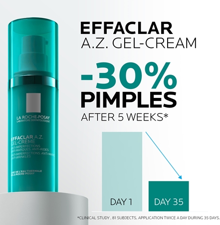 La Roche-Posay La Roche-Posay Effaclar A.Z. Gel Cream Gel-Creme für Unvollkommenheiten wegen Akne Haut Saisonschlussverkauf